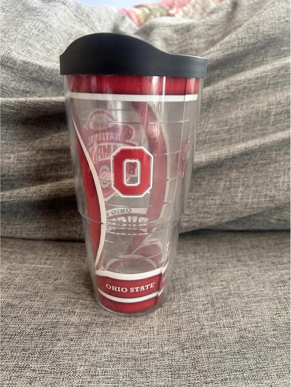 Tervis Tumbler Ohio State Football 2014 National Champions 24 oz Cup Black Lid - Picture 2 of 7